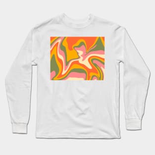 Retro Groovy Lava Lamp Long Sleeve T-Shirt